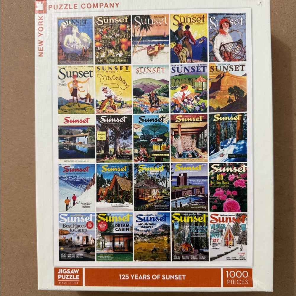 Sunset 125 Years of Covers 1000-Piece Jigsaw Puzzle - Multicolor